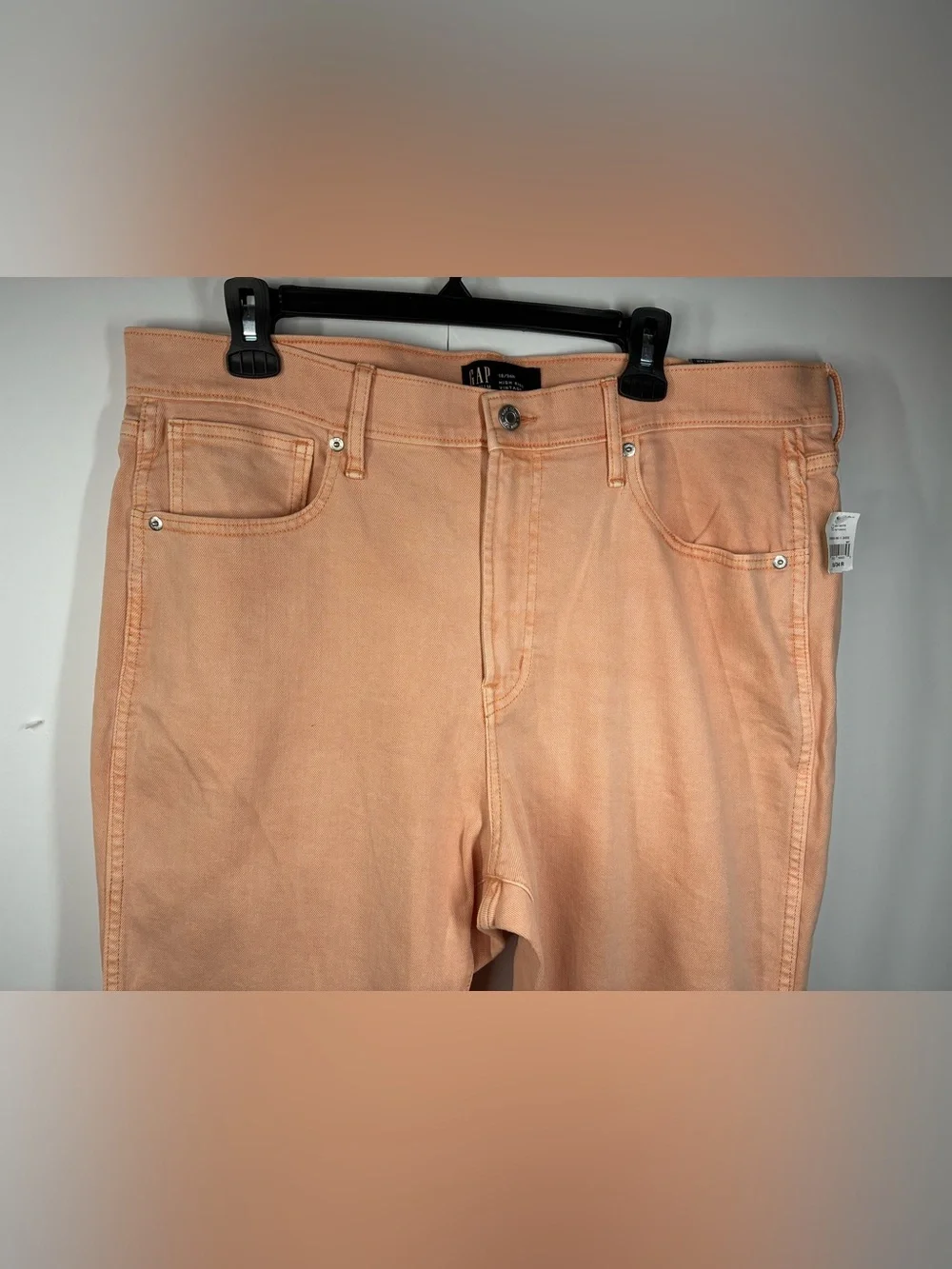 GAP Denim High Rise Vintage Slim Ankle Jeans Peach Orange Women’s 18/34R NWT